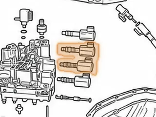 Solenoid, RE0F11A (JF015E) High Clutch & Reverse Brake “G” (3.525”Long) (Cast # 13112 APNH) 2013-16 — Part # 323427A