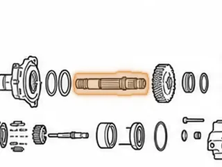 Input Shaft, RE0F11A (JF015E) (5.365”Long)(18 Spline Each End)(.668”OD Pilot) 2013-16 — Part # 323670A