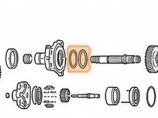 Shim, RE0F11A (JF015E) Convertor Reactor To Bearing (1.945”OD)(1.370”ID) (Selective) 2013-16 — Part # 323212A