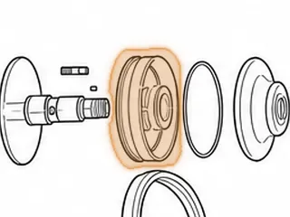 Primary Pulley Half, RE0F10D (JF016E) (Rear)(6 3/4”OD) (2.490”Tall)(1.830”ID)(6.240”Piston Pocket) 2013-Up — Part # 333707A