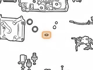 Transfer Seal, RE0F08A/F08B (JF009E) Valve Body To Case (Rubber)(.125”Thick)(.630”OD) (.330”ID) 2007-Up — Part # 212342A