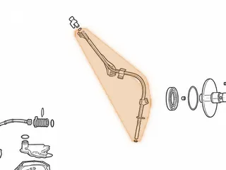 Dipstick Tube, RE0F10D (JF016E) 2 Bolts To Case (23”Long) (2 Extra Brackets Welded On) 2013-Up — Part # 333494A