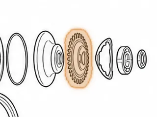 Reluctor, RE0F10D (JF016E) Primary Pulley (36 Teeth)(.803”Tall) (1.380”ID)(5.625”OD) (Output/VSS) 2013-Up — Part # 333845A
