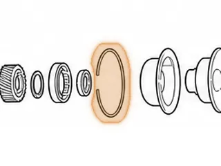 Snap Ring, RE0F10D (JF016E) Holds Reatainer To Secondary Pulley (5.650”OD)(.070”Thick) (.155”Wide) 2013-Up — Part # 333862A