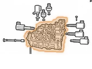Valve Body, RE0F10D (JF016E) (5 Solenoids, 2 Pressure Switches)(ARO M2B Cast #) 2013-Up — Part # 333740A