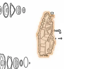 Rear Cover W/ Pulley Assembly, RE0F10E (19 Bolt Rear Cover) (W/4 Threaded Bosses)(Cast # 29X0B AMX)… — Part # 343759CK