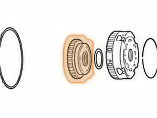 Sungear, RE0F10J Reverse Planet (2.548”OD Gear)(46 Teeth) (Left Angle)(36 Teeth Clutch Hub) 2014-Up — Part # 343617D