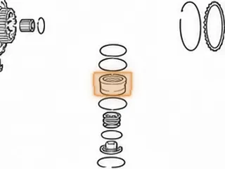 Snap Ring, JF506E (All) Holds Reduction Brake Servo Piston #907 In Cover (.040” Thick) (2.140”OD) 2002-Up — Part # 183909A-5