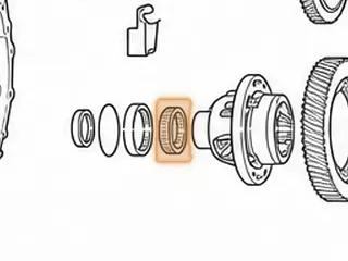 Cone Bearing, JF506E (Freelander/Volkswagen) Differential Housing To Bell Housing (Cast # NSK HR32010XJA3) (24 Rollers)… — Part # 183292A