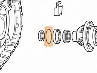 Shim, JF506E (Mazda/Jaguar) Differential Bearing Race To Bell Housing (Selective) (3.460”OD) (3.845”ID) 2002-Up — Part # 183293BA