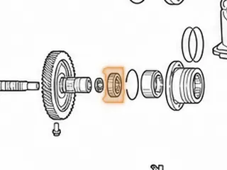 Cone Bearing, JF506E (All) Drive Transfer Gear To Support (HFT AR35-18G, NSK TC7JP) (.685” Thick, 1.377”ID) 2002-Up… — Part # 183279A