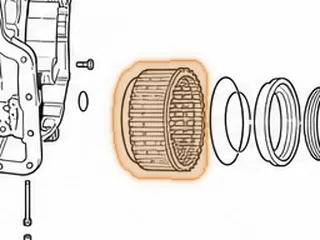 Drum, JF506E (All) Low Clutch (6 or 7 Clutch) (32 Teeth Steels) 2002-Up — Part # 183554A