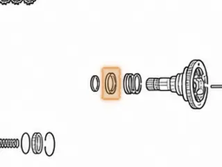 Retainer, JF506E (Volkswagen) Axle Flange Spring To Washer #275 (1.840”OD) With 2 Ears (Cup Retainer) 2002-Up — Part # 183989C