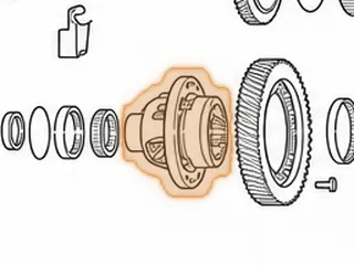 Differential Housing, JF506E (Freelander) (With 5 Small Windows) (25 Splines For Axles) 2002-Up — Part # 183716A