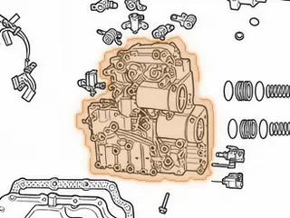 Valve Body, JF506E (Jaguar) With 2 Tubes (All Stamped Steel Solenoid Brackets) 2002-Up (Wit Rebuilt)… — Part # 183740C
