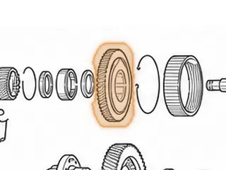 Gear, JF506E (Freelander) Driven Transfer (65 Teeth No Groove) (With Ring Gear Hub) 2002-Up — Part # 183712A