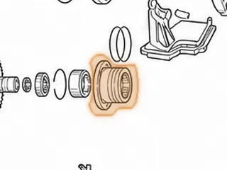 Support, JF506E (Volkswagen) Drive Transfer Gear (No Notches Inside) (Uses 2 Snap Rings #898 & #897) 2002-Up — Part # 183711C