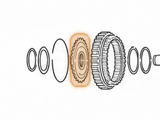 Sun Gear W/Hub, JF506E (All) Forward Planet (34 Teeth) (32 Outer Lugs) 2002-Up — Part # 183612A