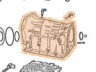 Case, JR405E/RC4A-EL (14 1/2” Long)(20 Pan Bolts)(8 Bell Bolts)(10 Tail Bolts)(8 Pump Bolts) (Cooler Line On Each Side)… — Part # 193760A