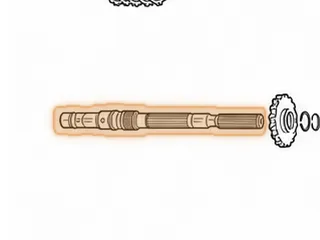 Output Shaft, JR405E/RC4A-EL (17 1/4”Long)(2 Ring Grooves) (3 Sets Of Splines) 2003-09 — Part # 193678A