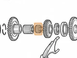 Caged Needle Bearing, AK/AS/F4/K4/L4/P1/G4 4th Gear (Countershaft) — Part # 60268A