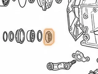 Nut, M41 Holds Ball Bearing To Pinion Shaft — Part # 13796