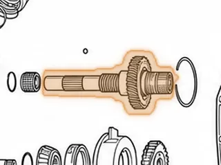 Gear, M41 Reduction Drive (45 Teeth Gear) 3.654”OD (9” Long Shaft) Governor Gear & Speed-O Gear Are 1 And Made On The… — Part # 13707HA