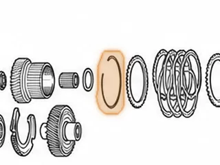 Snap Ring, M41 Holds Transfer Clutch Pressure Plate In Drum — Part # 13870