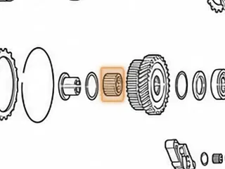 Caged Needle Bearing, MPWA (Vigor) Reverse Gear (Countershaft) (1.528”OD) — Part # 70271C