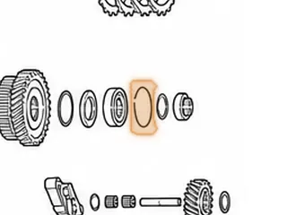 Snap Ring, M9YA Holds Secondary Gear On Shaft — Part # 70894B