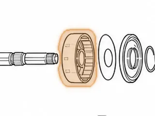 Drum, M5DA 3rd Clutch (Countershaft) (5.420”OD) — Part # 70555H
