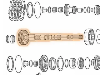 Countershaft, MPYA (38 Teeth) 18 1/2” Long — Part # 70676B