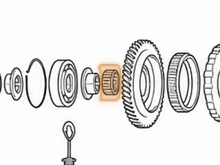 Caged Needle Bearing, RO / MPRA Low Gear (Countershaft) (Also RO / MPRA Reverse Gear (Countershaft) — Part # 90279B