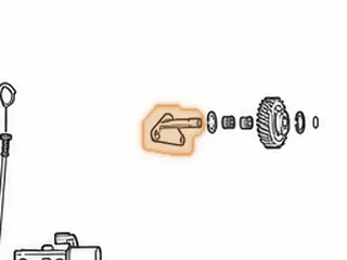 Bracket W/Shaft, BYFA/B36A/MDPA/MDRA/P36A Reverse Idler Gear (2 Bolt, Aluminum) (1.670”Wide) — Part # 40820B