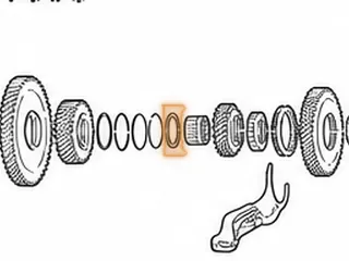 Washer, BYFA/B36A/P36A 5th Gear (Countershaft) To Snap Ring # 886 (.118”Thick)(1.858”OD) (1.378”ID) — Part # 40269B
