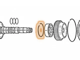 Snap Ring, B36A/P36A Holds Ball Bearing # 220 In 4th Gear (Mainshaft)(.117”Thick) (3.240”OD) — Part # 40882B
