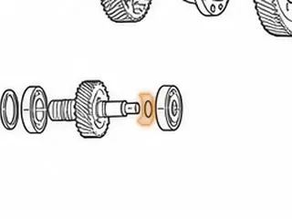 Shim, BYFA/MDKA/MDPA Transfer Driven Gear To Ball Brg (Rear)(Selective)(1.122”OD) (.875”ID) — Part # 40277AA