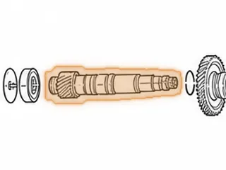 Countershaft, BYFA (12 1/4” Long)(15 Teeth, 1 Wide Groove)(W/4 Sets Of Splines) — Part # 40676D