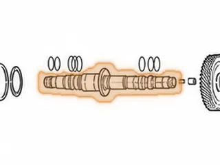 Secondary Shaft, MDKA/MDPA/MDRA (12 1/2”Long)(.253”Thick Flange)(W/3 Sets Of Splines) — Part # 40675A