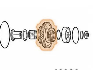 Gear, MDKA/MDPA/MDRA 5th (Mainshaft) (27 Teeth, No Groove)(49 Teeth, No Groove) (44 Teeth Clutch Hub) — Part # 40812A