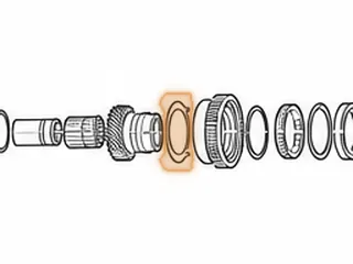 Washer, MDKA/MDPA/MDRA Low Clutch Hub To 1st Gear (.023”Thick)(3.330”OD)(2.315”ID) (4 Tabs) — Part # 40296A