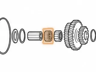 Caged Needle Bearing, RO Collar To 4th Gear (Mainshaft) (Use 60260A) — Part # 170220A