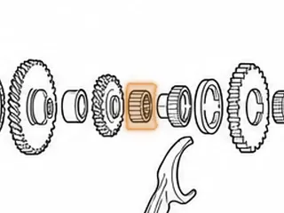 Caged Needle Bearing, RO / MPRA 4th Gear (Countershaft) (Use 90236B) — Part # 170268A