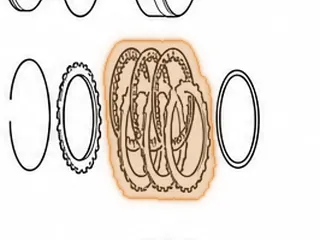 Steel, RO 2nd Clutch (.118” Thick) 24 Teeth (3.44”ID) 1990 (Use 170120AA) — Part # 170124A