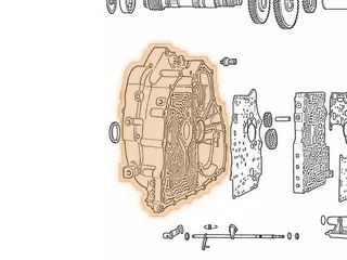 Bell Housing, B90A/MM7A (2WD)(19 Bolts To Case)(Cast # R90-1) 2008-11 — Part # 160750E