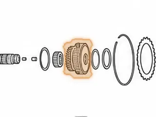 Gear, BZHA/BZKA-1/BZNA/MCLA/MNZA/MZHA/MZJA 1st (Secondary Shaft)(28 Teeth, 3 Groove) 2003-11 — Part # 160802D