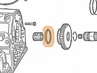 Bearing W/Race, RE4R03A Case To Park Gear — Part # 73263Q