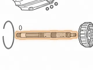 Input Shaft, RE4R03A (15” Long) — Part # 73670Q