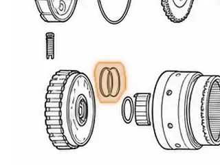 Ring, R4/V4/R5/V5A51 Underdrive Clutch Drum (Teflon) 1999-Up — Part # 142184AT