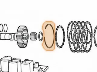 Snap Ring, EC8 Holds Transfer Clutch Pressure Plate In 1987-Up — Part # 23873